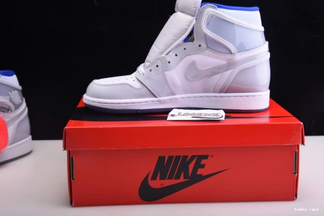 Rep Husky Jordan Racer Blue High CK6637-104 Air White Retro Zoom 1 0709